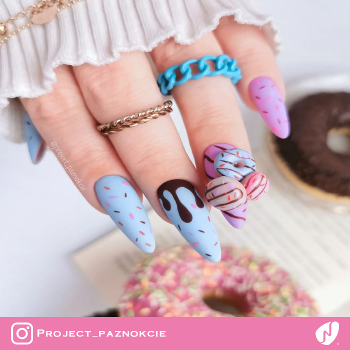 Donut Sprinkle Nails